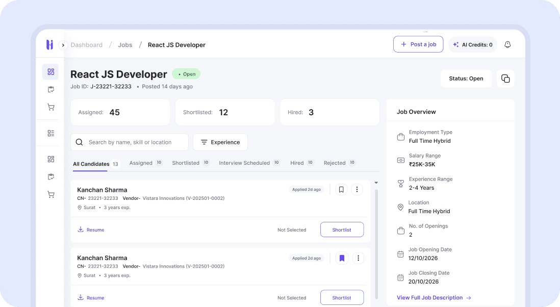 Faster hiring through parallel sourcing